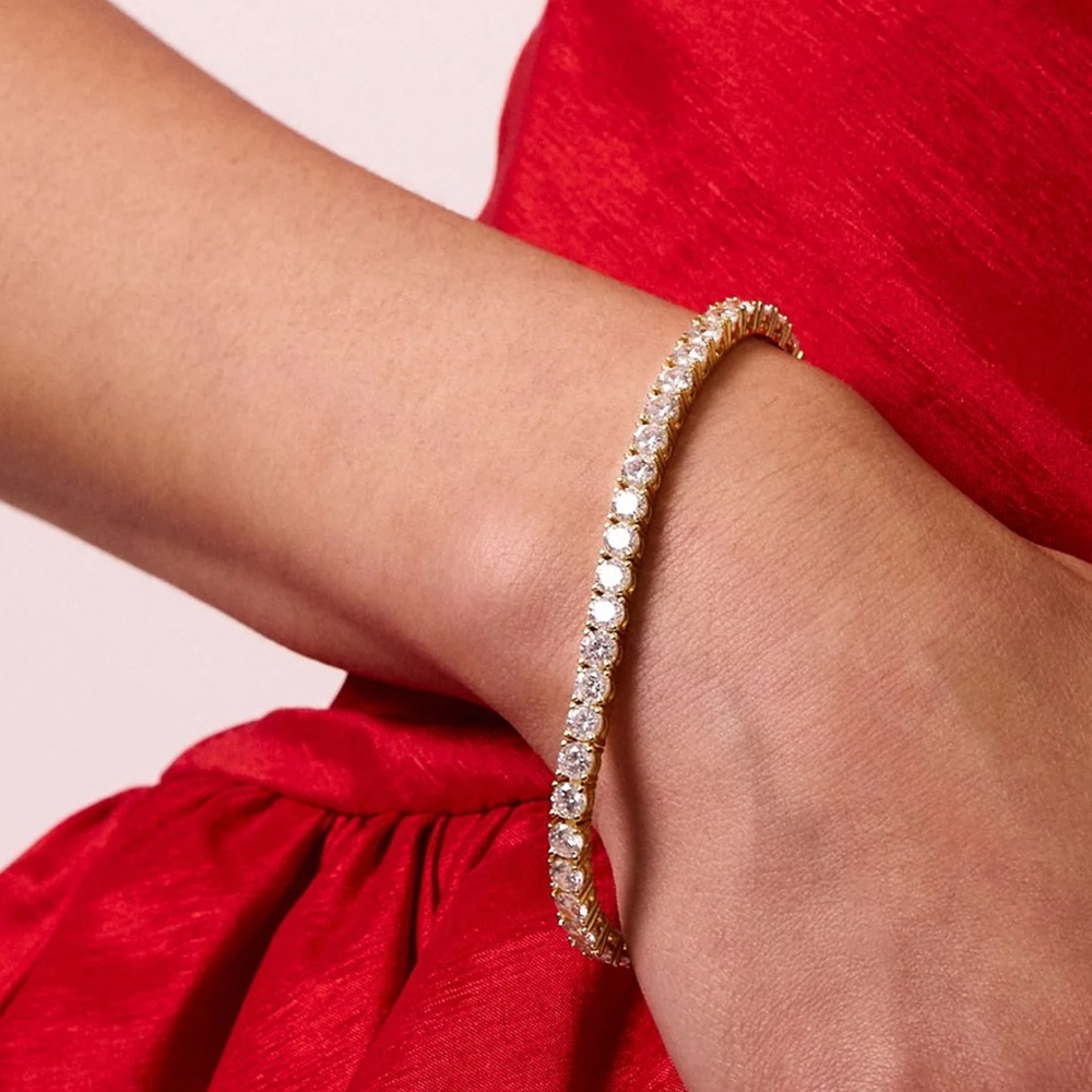 Electric Picks Gold Tennis Bracelet NWT